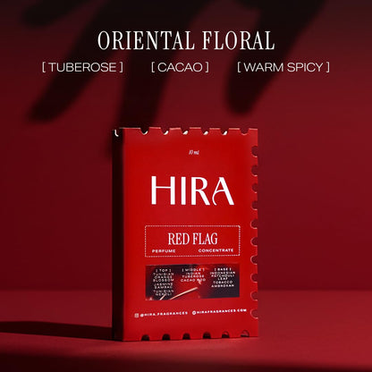 HIRA Red Flag Perfume for Women 10 ml | Bold Floral, Tuberose & Patchouli Eau De Parfum for Date Nights | 8 Hours Long Lasting Perfume for Woman |Skin Friendly Perfumes | Gifts for Woman, Mom