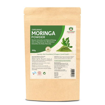 Maharishi Ayurveda Organic Moringa Powder , Certified Organic Moringa Churna from Pure Moringa Leaves for Skin & Hair Health, Detoxification and Natural Source of Protein