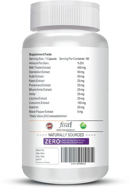 Vokin Biotech Liver Detox For Healthy Liver | Helps in Cleanse Liver, Natural Protection Against Fatty Liver Supplement For Men And Women 90 Capsules