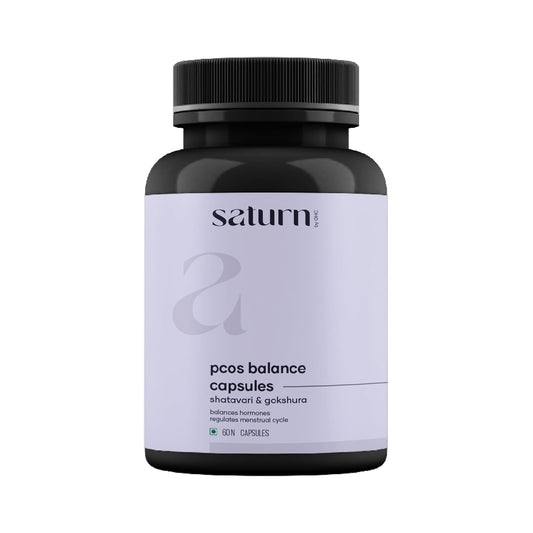 Saturn by GHC PCOS Balance Capsules - Ayurvedic Blend with Shatavari, Gokshura & 20 Herbs | Supports Women with Polycystic Ovary Syndrome