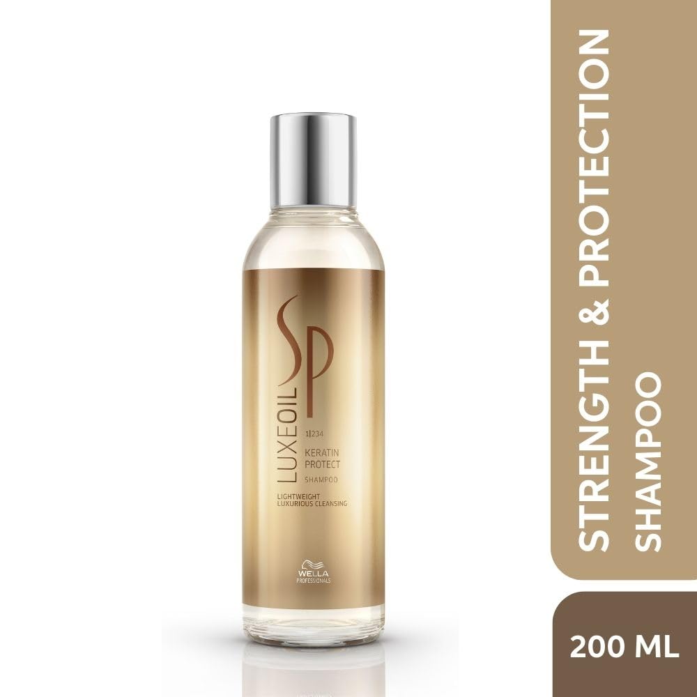 Wella Professionals SP LuxeOil Keratin Protect Shampoo | Lightweight Luxurious Cleansing | Hair Strengthening | With Argan, Jojoba & Almond Oil
