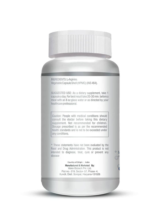 Vokin Biotech L-Arginine 500mg,Support Muscle Recovery & Relaxation, 90 Capsules