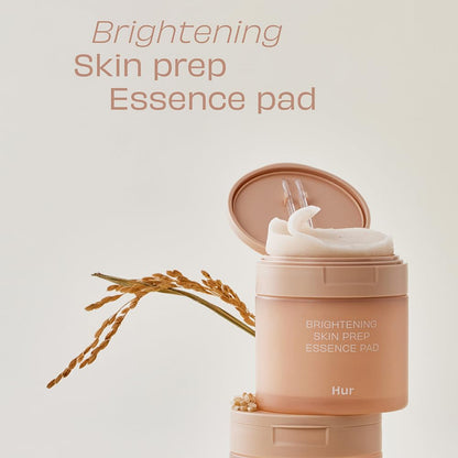 House of Hur Brightening Skin Prep Essence Pad (70 pads) - Brightning, Exfoliating, Hydrating Soft Cotton Essence Pads, Moisture Barrier, Reduce Hyperpigmentation â€“ 140ml