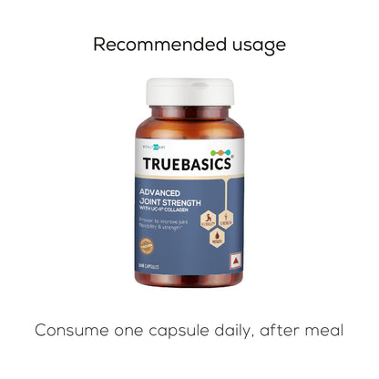 TrueBasics Advanced Joint Strength with UC-II Collagen 40mg (30 Capsules) | With Clinically Researched Ingredient | For Joint Strength, Flexibility and Mobility, 60 grams