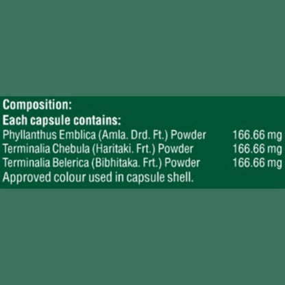 Zeelab Triphala Gut Health Capsules || Improves Digestion & Bowel Wellness | Relieves Constipation (100 Capsules)