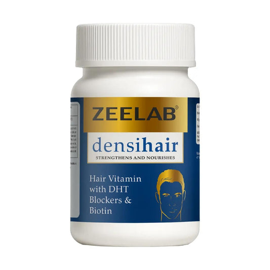 Zeelab Densihair Men Hair Growth Capsules | Biotin, Omega 3, Pumpkin Seed & Bhringraj Extract | Reduces Hair Fall & Supports Thicker Hair | Multivitamin Supplement for Men | 30 Capsules