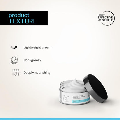 Deconstruct Hyaluronic Acid & Squalane Moisturizer | 0.2% Hyaluronic Acid 1% Squalane |Moisturizer For Normal Skin | Lightweight Moisturiser | For Long Lasting & Non-Greasy Hydration | 50Gm, Cream