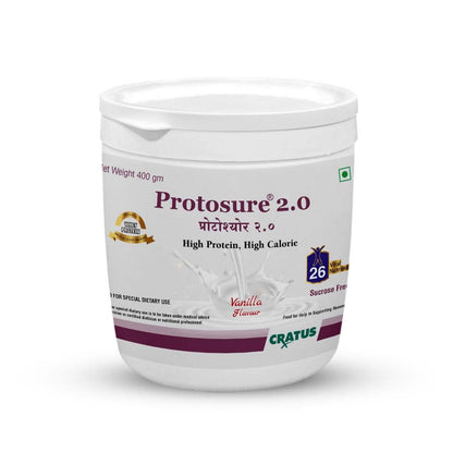 Cratus Protosure 2.0 - Helps Manage Diabetes | Rich in Proteins and Calories | Easily Digestible Fats | Filled with Essential Vitamins and Minerals | Low Glycemic Index