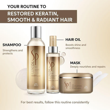 SP LuxeOil Keratin Restore Mask | Deep Nourishing Hair Treatment Mask | Improves Texture, Soft & Smoothens Hair | With Argan, Jojoba & Almond Oil