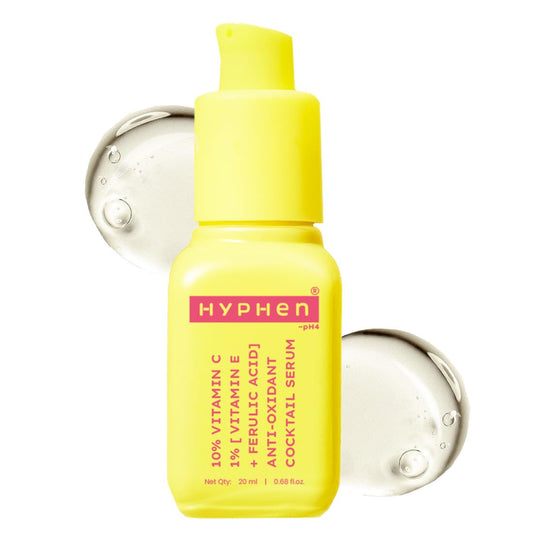 Hyphen 10% Vitamin C, 1% Vitamin E & Ferulic Acid Serum| Clinically Tested to Brighten, Treat Dark Spots & Pigmentation | 12Hr Slow Release Formula| Non-Irritating, Suitable for Sensitive Skin â€“ 20ml