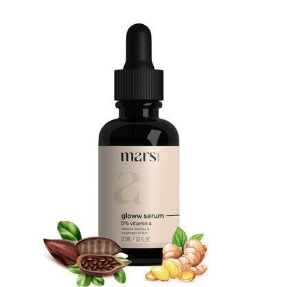 Mars by GHC Skin Care Duo: Foaming Face Wash (120ml) & 5% Vitamin C Face Serum with Niacinamide (30ml) - Infused with Pure Ethyl Ascorbic Acid for Hyperpigmentation & Dull Skin