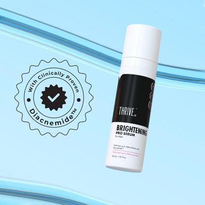 ThriveCo Brightening Pro Serum for Men | Kojic acid, Vitamin C & Diacnemideâ„¢ | Skin Brightening, Acne Control & Boosts Hydration | Fades dark spots & Reducess Dullness | For All Skin Types | 30ml