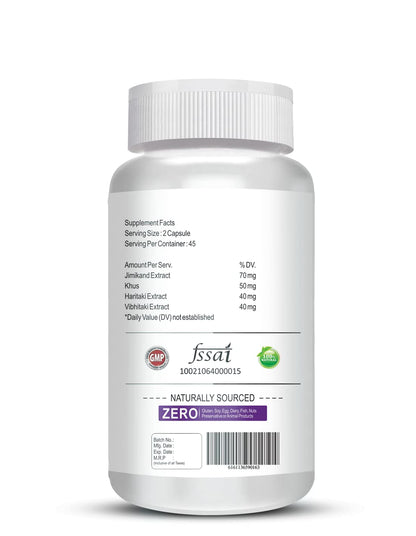 Vokin Biotech Piles Care Fast Relief Bavasir Hemorrhoid Support Piles (90 Capsules) Jimikand, Neem, Triphala