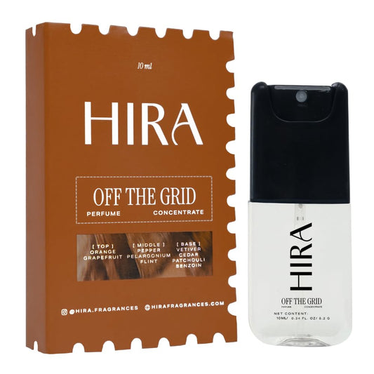 HIRA Off The Grid Perfume for Men 10 ml | Fresh, Earthy, Citrus & Woody Eau De Parfum | 8 Hrs Long Lasting Perfume for Man Luxury Scent | Mens Perfumes for Date Night & Office| Birthday Gift for Man