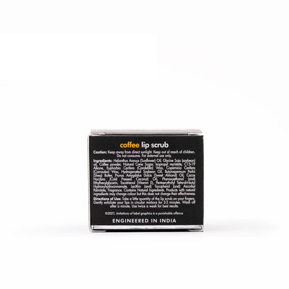 mCaffeine Coffee Lip Scrub Balm - 85% Reduction in Dark Lips & Pigmentation | Heals Dry & Chapped Lips | With Natural Sugar, Cold Pressed Coconut Oil & Coffee Scrub | 100% Vegan (12gm)