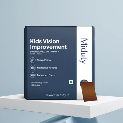 Miduty Kids Vision Improvement Strips- Lutemax 2020- Lutein- Zeaxanthin-Astaxanthin- Beta Carotene- Eye Care- Improve Eyesight- Reduce Eye strain - Support Clear Vision- 30 strips