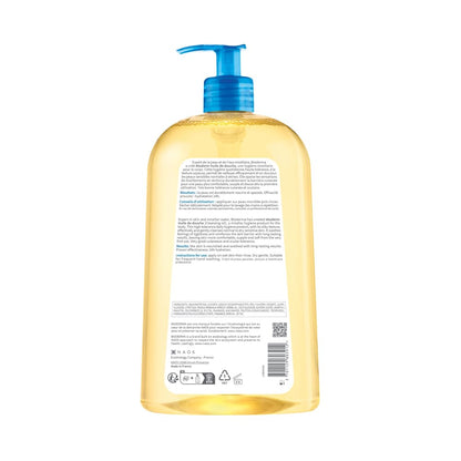 Bioderma Atoderm Huile de douche Anti-iritation Cleaning Oil | 24hrs Hydration | Face and Body Moisturizer | Soothes Discomfort - Dry to Very Dry Sensitive Skin - 1 Ltr