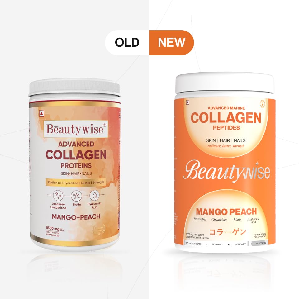 Beautywise Advanced Marine Japanese Collagen Peptides 200g For Skin, Hair & Nail Supplement (Mango)