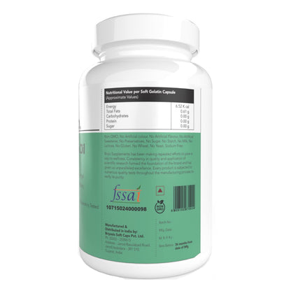 Briyo Fish Oil Mini (450 mg Size) -60 softgels - 71.39% Omega 3 (320 mg Omega 3) per 450 mg capsule