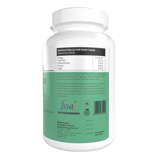 Briyo Fish Oil Mini (450 mg Size) -60 softgels - 71.39% Omega 3 (320 mg Omega 3) per 450 mg capsule