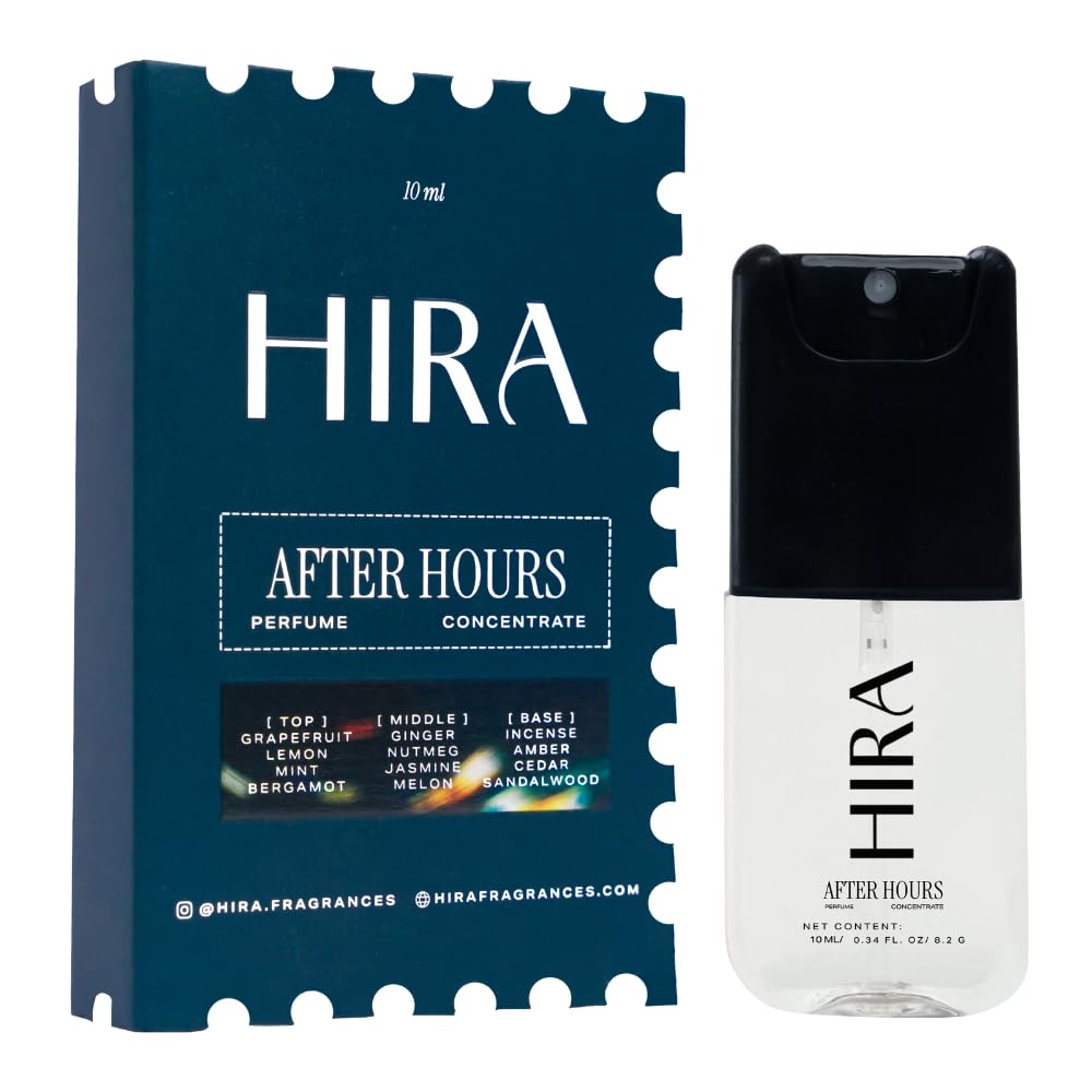 HIRA After Hours Perfume for Men 10 ml | Fresh, Citrus & Woody Eau De Parfum for Bold Night Out & Date Nights | Long Lasting Perfume for Man| Skin Friendly Luxury Perfumes| Birthday Gift for Man