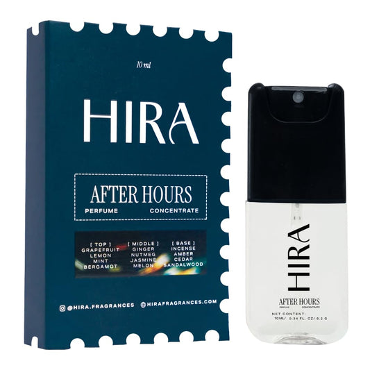 HIRA After Hours Perfume for Men 10 ml | Fresh, Citrus & Woody Eau De Parfum for Bold Night Out & Date Nights | Long Lasting Perfume for Man| Skin Friendly Luxury Perfumes| Birthday Gift for Man