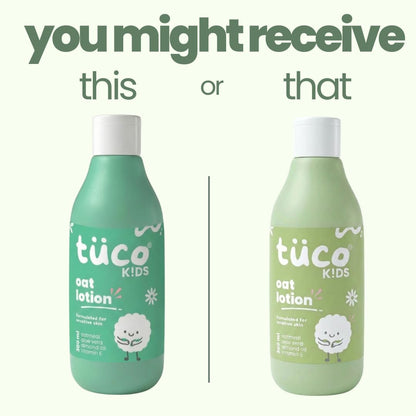 TucoÂ® Oat Body Lotion for Kids | 48Hrs Moisturization | 3-15 Yrs | Enriched with Vitamin E, Aloe Vera, Almond | Lightweight, Non-Greasy | All Skin Type | Dermat Tested | SLS & Paraben free | 300ml