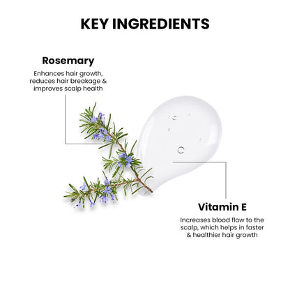 ThriveCo Rosemary Essential Oil | Helps Promote Hair Growth & Control Hair Fall | 100% Pure & Organic | With Vitamin E | Strengthens Hair & Supports Scalp Health | For Men & Women | 15 ml