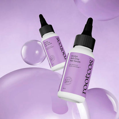 Rootcos ArcolysÂ® Anti grey hair serum with MelanograyTM | Reverses & limits hair greying | Toxin Free | Light-weight, Non-sticky & Odourless formula | For all hair types | 50 ml