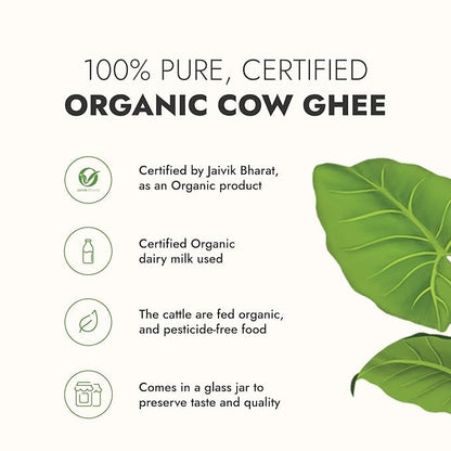 Kapiva 100% Organic Ghee - Good Fats For Healthy Heart - Keto Diet Friendly, 500 Ml