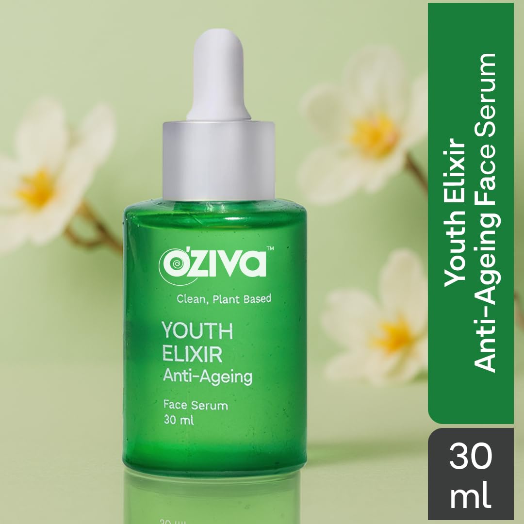 OZiva Youth Elixir Phyto Retinol Anti-Ageing Serum, 30 ml | Anti-Ageing Face Serum for Men & Women for Wrinkle Reduction & Skin Tightening | Sulphate-Free | With Phyto Retinol, Rose & Tiare Flower