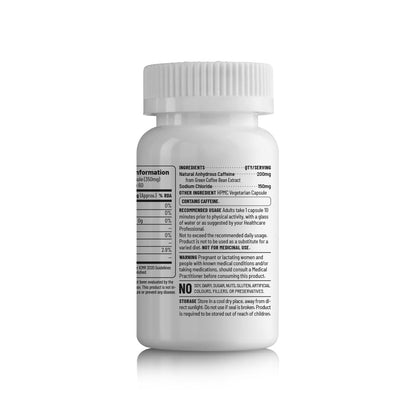 Unived Natural Caffeine Capsules 200mg, for Energy & Alertness, 60 Vegan Capsules