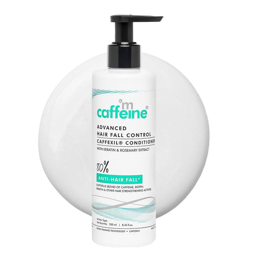 mCaffeine Advanced Hair Fall Control CaffexilÂ® Conditioner with Keratin, Biotin & Rosemary Extracts | 80% Hair Fall Control | Reduces Breakage, Improves Softness & Shine | For Men & Women - 250 ML
