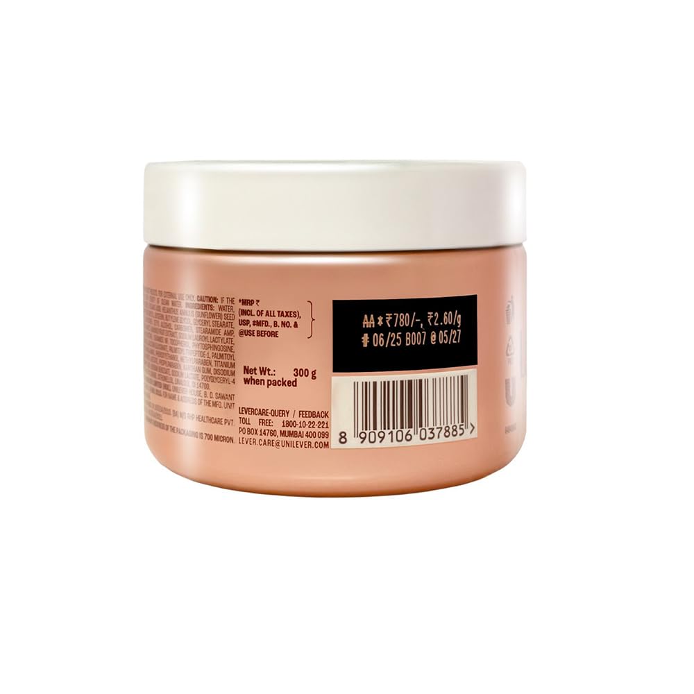 LakmÃ© Peach Milk Creme Moisturizer with 2% Pro-Ceramide & Peptides | Repairs Damaged Skin Barrier & Gives Intense Hydration | For Dry, Normal & Sensitive 300g