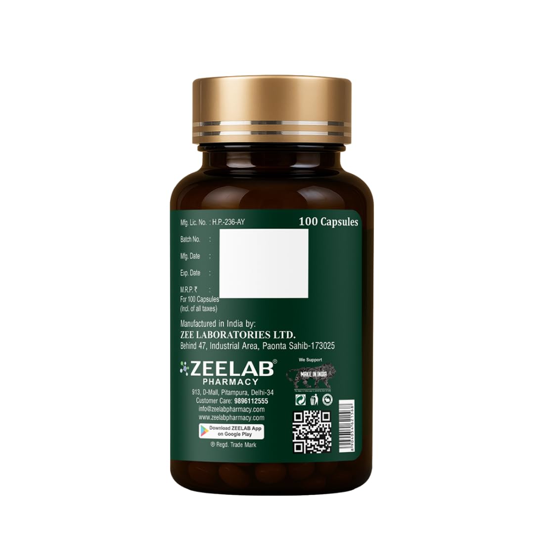 Zeelab Adeliv Liver Cleanse Capsules | Ayurvedic Medicine for Liver Detox and Cleansing (100 Capsules)