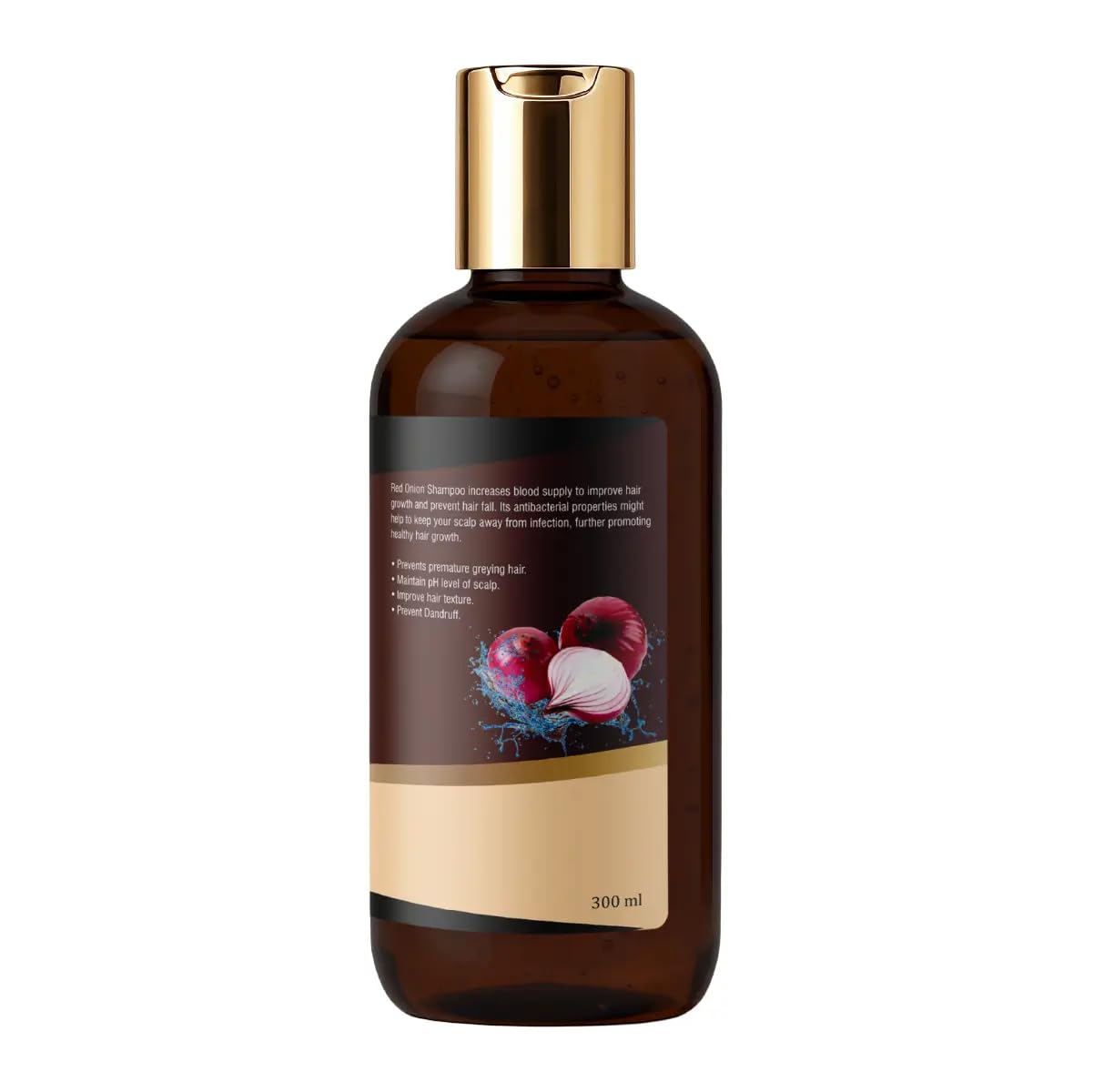 Zeelab Red Onion Shampoo with Vitamin B5 for Hair Fall Control | Strengthening & Nourishing Shampoo for Weak, Dry & Dull Hair | Scalp Cleansing & Moisturising Hair Care Shampoo 300ml