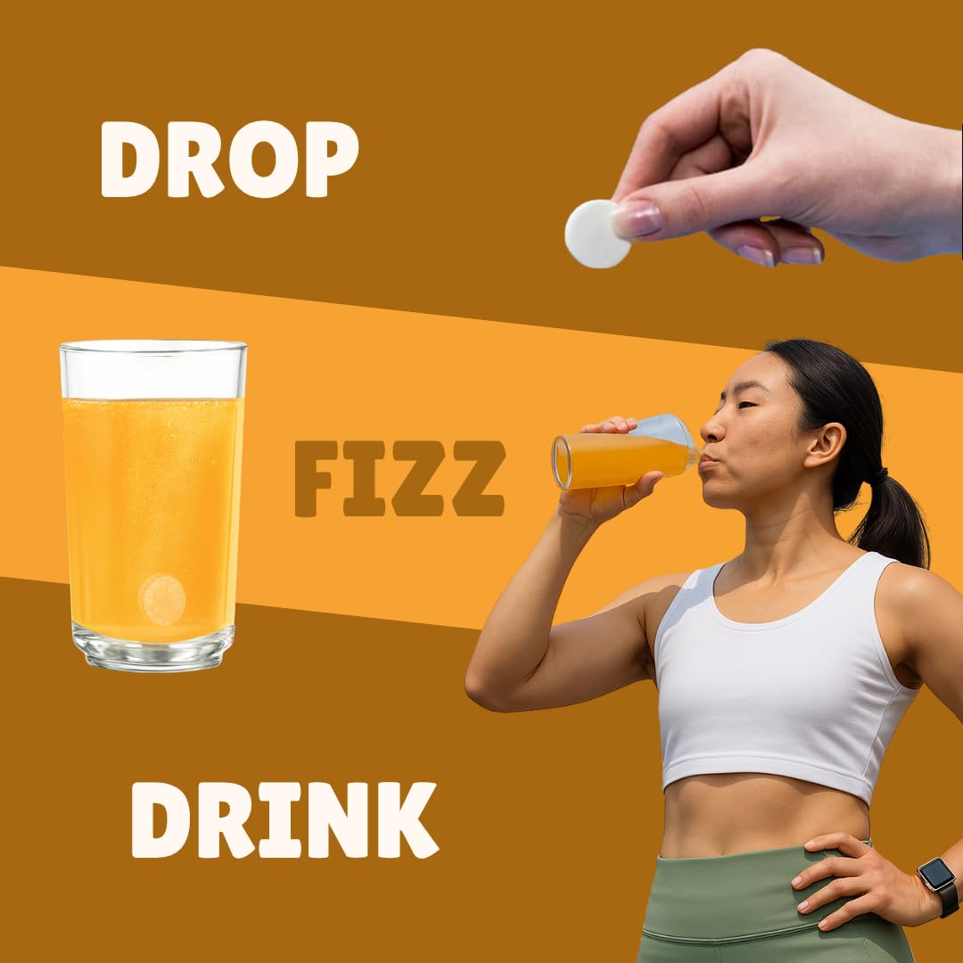 Gutfizz Probiotic 20 Effervescent Tablets | Gut Health Supplements with Limosilactobacillus | Sugar Free, 25 Billion CFU with Zinc | Digestive Enzymes Tablets | Mango Flavour (Pack of 1)