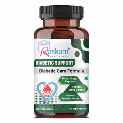 Diabetic Support Capsules | Blood Sugar & Wellness Support | 100% Vegetarian | 60 Capsules