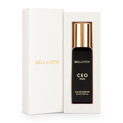 Bella Vita Luxury CEO MAN Eau De Parfum | Office Wear Perfume for Men with long lasting notes of Tonka and Agarwood 20 ML