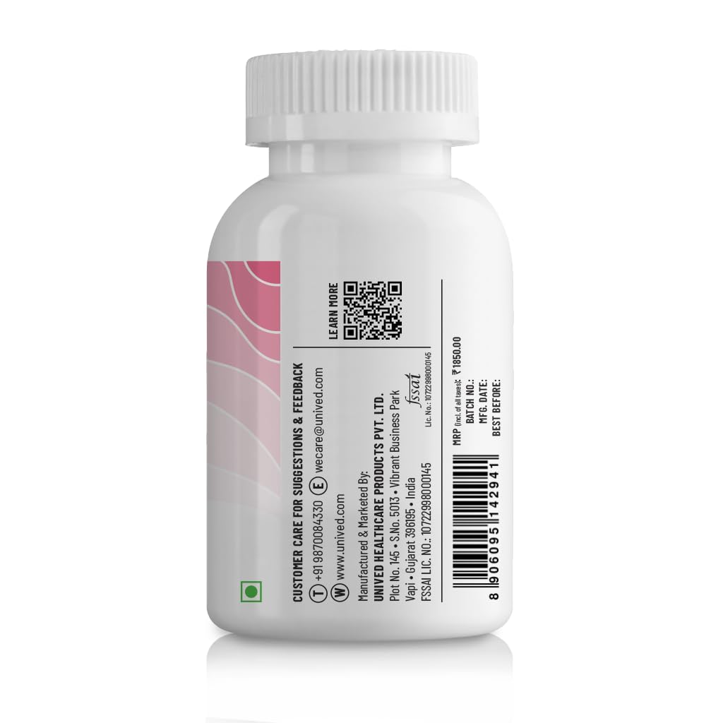 Unived PCOS Fert, 3.6:1 Myo-Inositol to D-Chiro-Inositol with Natural CaronisitolÂ®, Supports Healthy Ovarian Function, One Month Supply