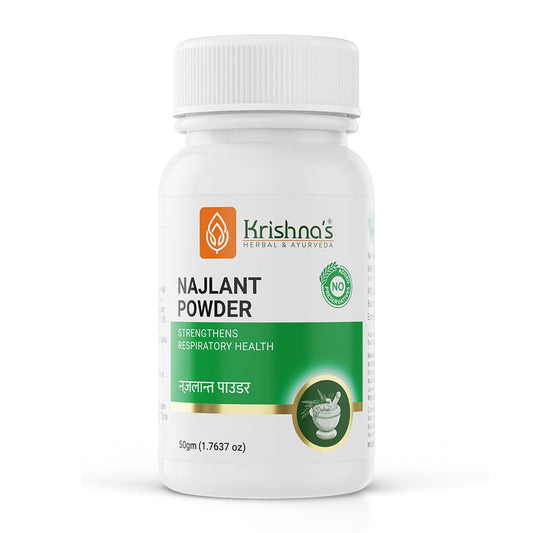 Krishna's Najlant Powder â€“ Herbal Respiratory Support for Lungs, Cough & Congestion Relief, No Artificial Colors or Flavors - 50 g (Pack of 1)