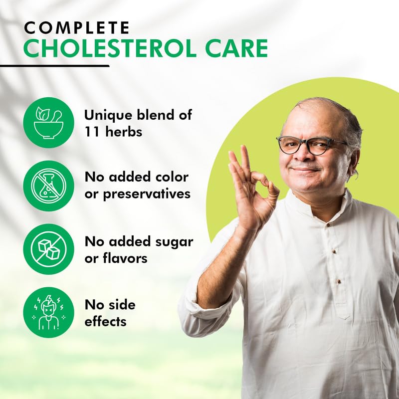 Fytika Kolest Cholesterol Care Juice (1L) | Blend of 11 Ayurvedic Herbs | ArjunaChhal, Shankhpushpi, Sarapgandha, Jatamansi | Authentic Ayurvedic Juice for Daily Use (Pack of 1)