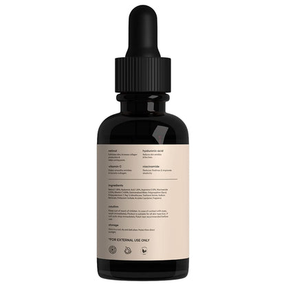 Mars by GHC Mas Intensive Rejuvenation Serum, Anti-Aging for Dry and Sensitive Skin, Vitamin C, Hyaluronic Acid, Aloe Vera,1% Retinol Face Serum, 30ml