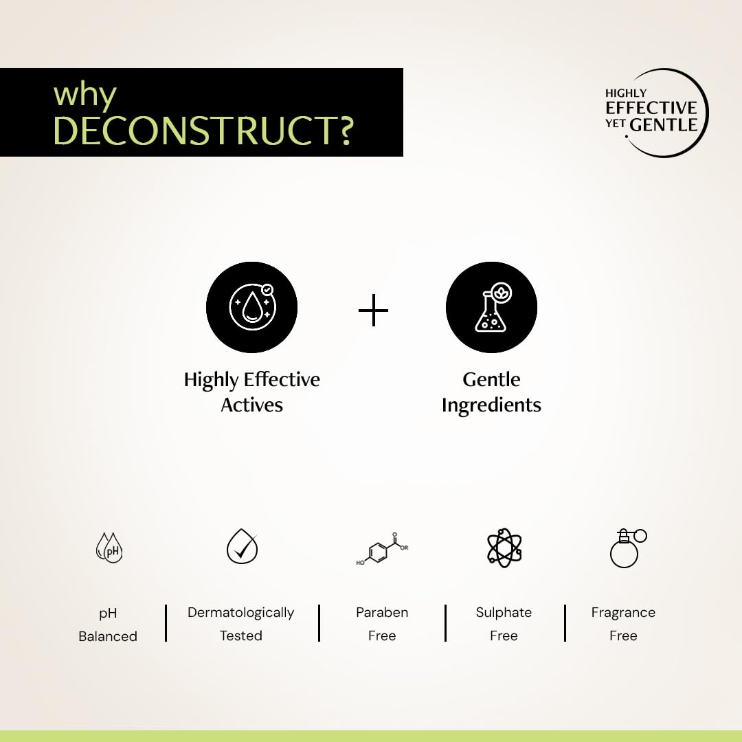 Deconstruct Nourishing Shampoo For Hair Breakage | Keratin & Biotin | For Dry and Frizzy hair | Gently Removes Excess Oil | Prevents Hair Breakage | For Healthy Hair | For Men & Women | 200ml