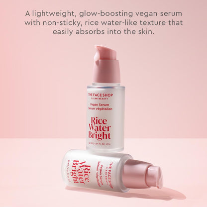 The Face Shop Rice Water Serum with Niacinamide & HA, Brightens Skin, Fades Blemishes & Acne Marks (30ml)