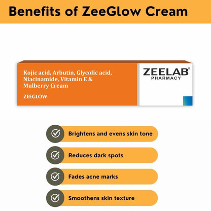 Zeelab Zeeglow Skin Brightening & Hydrating Cream with Kojic Acid & Vitamin E (1)