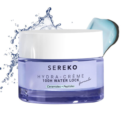 SEREKO Hydra Creme Ceramide Moisturizer Cream for Face â€” Skin Barrier Repair & Long-Lasting Hydration up to 100 hrs | Peptide + Ceramide Gel Formula | Lightweight | All Skin Types | 50 ml