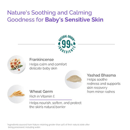 Himalaya Soothing Baby Powder 100gm | No.1 Doctor-Prescribed Brand | Formulated for sensitive skin | Soothes, calms and comforts baby's skin | 99% Natural Origin Ingredients | Free from harsh chemicals