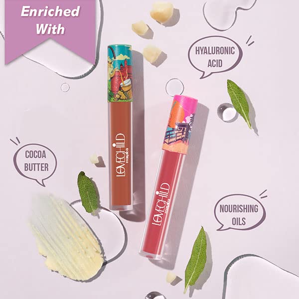 LoveChild Masaba Mamma mia! Lush-Matte Lip CrÃ¨me - Masala Chai (Nude Brown) Lush Matte Finish, Intense Hydration, Long Lasting, 3ml