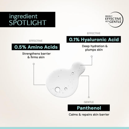 Deconstruct Hyaluronic Acid Hydrating Facewash- 0.5% Amino Acids + 0.1% Hyaluronic Acid | Gentle Cleanser | Hydrating | For Dry Skin | 100ml